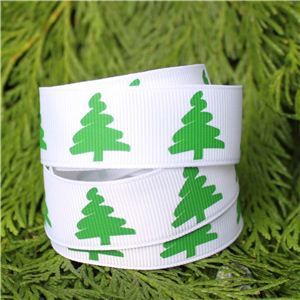 Christmas Ribbon - Brush Trees